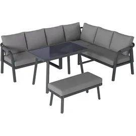 Okwish Gartenlounge-Set 8-tlg. grau