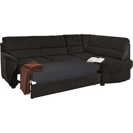 sit&more Eckcouch Mikrofaser 3-Sitzer Schwarz