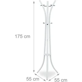 Relaxdays Garderobenständer Style Weiß