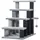 PawHut Haustiertreppe mit Kratzbaum Ball 4-stufig Grau 60 x 40 x 64 cm