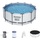 BESTWAY Steel Pro Max Frame Pool Set 366 x 122 cm lichtgrau inkl. Filterpumpe