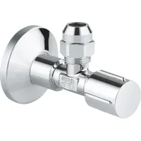 Grohe Eckventil Chrom 1/2 Zoll x 3/8 Zoll mit Metallgriff