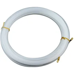15m Einziehband mit Suchfeder Weiß Plastikfiziert Flexibel Elektrik Draht Kabel Anzieher 1.315 M-L 1541