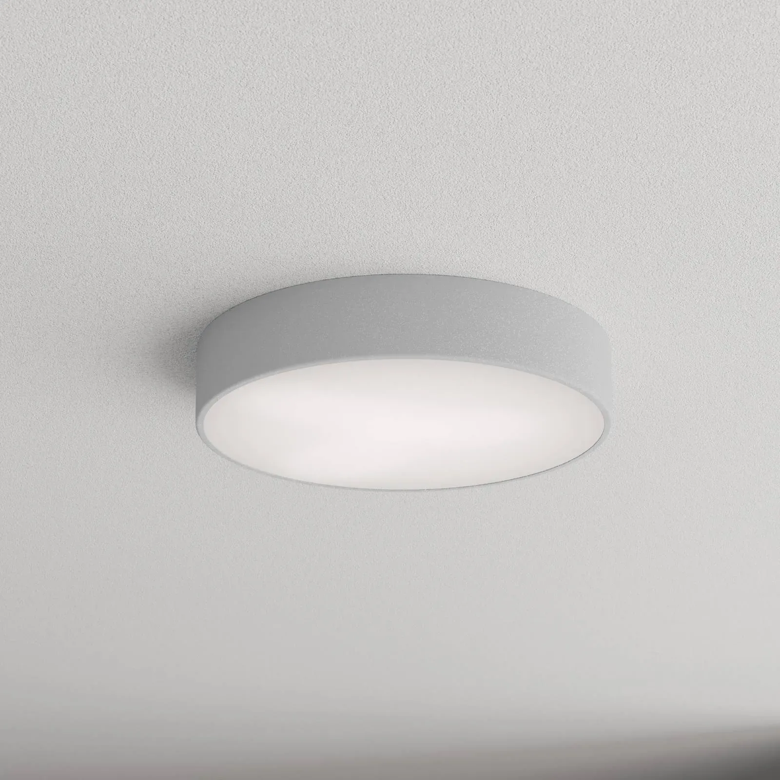 Deckenlampe Cleo 400 TEMAR LIGHTING, dimmbar, alu / grau / zink, für Wohn- / Esszimmer, Metall, Modern, Deckenlampe - 40 cm - 40 cm - 7.5 cm
