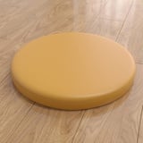 Trayosin Sitzkissen Rund Sitzkissen Stuhl Memory Foam aus Kunstleder Sitzkissen Boden Rund Sitzauflagen Dauerhaft rutschfest Gemütlich Sitzpolster für Tatami Garten Büro (Gelb,30cm)