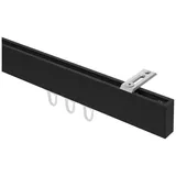 Interdeco GARDINENSTANGE INNENLAUF Smartline Paxo 300 cm (geteilt in 3 x 100 cm), 1-läufig, 14x35 mm Schwarz