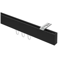 Interdeco GARDINENSTANGE INNENLAUF Smartline Paxo 300 cm (geteilt in 3 x 100 cm), 1-läufig, 14x35 mm Schwarz