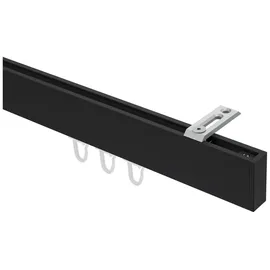 Interdeco GARDINENSTANGE INNENLAUF Smartline Paxo 300 cm (geteilt in 3 x 100 cm), 1-läufig, 14x35 mm Schwarz