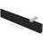 Interdeco GARDINENSTANGE INNENLAUF Smartline Paxo 300 cm (geteilt in 3 x 100 cm), 1-läufig, 14x35 mm Schwarz
