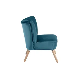 Max Winzer Sessel Alessandro Samt 70 x 80 x 66 cm Petrol