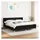 vidaXL Boxspringbett mit Matratze Schwarz 180x200 cm Stoff