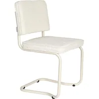 2x Zuiver, Stühle, Ridge Kink Chair Soft Off White