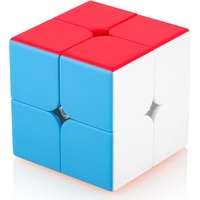 Maomaoyu Zauberwürfel 2x2 2x2x2 Original Speed Stickerless Magic Cube Puzzle Magischer Würfel für Schneller und Präziser mit Lebendigen Farben