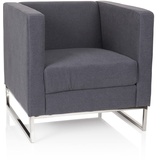 HJH Office 713501 Lounge-Sessel Stoff Grau Moderner Cocktailsessel für höchsten Sitzkomfort