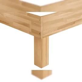 Erst-Holz Hohes, stabiles Massivholzbett 120x220 für XXL-Gewicht Seniorenbett Zubehör wählbar V-60.81-12-220 Rollrost inkl.