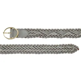 LASCANA Damengürtel Leder grau 100 cm