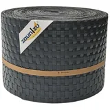 zaunzu® zaun|zu® Sichtschutz Rattan PE für Doppelstabmatten Anthrazit 26m