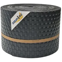 zaunzu® zaun|zu® Sichtschutz Rattan PE für Doppelstabmatten Anthrazit 26m
