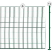 Arvotec Doppelstabmattenzaun "EASY 163 zum Aufschrauben" Zaunelemente Zaunhöhe 163 cm, Zaunlänge 2 - 60 m Gr. H/L: 163 cm x 8 m H/L: 163 cm, grün (dunkelgrün) Zaunelemente