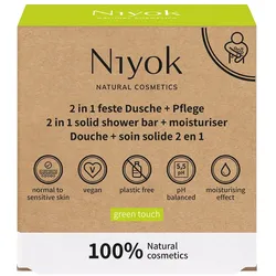 Niyok 2 in 1 feste Dusche & Pflege Green touch, 80 Gramm