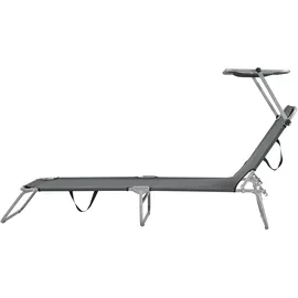[casa.pro] Argozelo Sonnenliege 186 x 55 x 24 cm Dunkelgrau