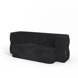 Vicco Sofa Lille, Schwarz, 190 cm mit Schlaffunktion