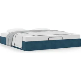 vidaXL Ottoman-Bett 160 x 200 cm Dunkelblau