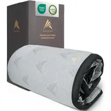 Akroma® Memoryschaum Topper – 200x200cm, 7,5cm Höhe, Zwei Härtegrade H2&H3, Matratzentopper aus Gel Memory Foam, atmungsaktiv, hypoallergen, Abnehmbarer Bezug, Öko-Tex Zertifiziert (200x200)