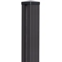 GROJA Zaunpfosten 7 x 7 x 240 cm Anthrazit/Aluminium