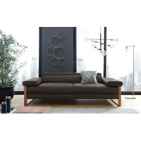 W.SCHILLIG 2,5-Sitzer finn, German Design Award 2016, Fußgestell Nussbaum natur, Breite 230 cm braun