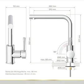 Lenz Olina Küchenarmatur Chrom
