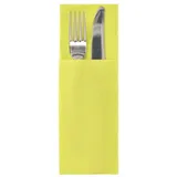 Papstar 50 Servietten `DAILY Collection` 48 cm x 30 cm limonengrün mit Besteckfalz