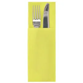 Papstar 50 Servietten `DAILY Collection` 48 cm x 30 cm limonengrün mit Besteckfalz