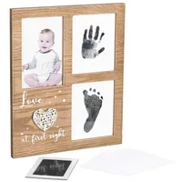 Navaris Bilderrahmen für Baby Handabdruck Fußabdruck - 30 x