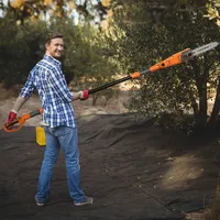 Costway Hochentaster 212-286 cm, Mehrwinkel Elektrostangensäge, mit verstellbaren Sägekopf,