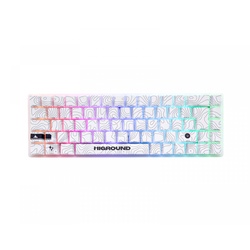 Higround SNOWSTONE Base 65 Hotswap Gaming-Tastatur - ISO UK [White Flame]