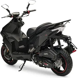 Burnout Motorroller BAD s Mattschwarz 50ccm 25 kmh Mofa Sportlich Scooter