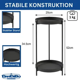DanDiBo Ambiente Blumenhocker 52 x 52 cm Schwarz