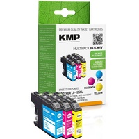 KMP B61V cyan, magenta, gelb Druckerpatronen kompatibel zu brother LC-125XLRBWBP , 3er-Set