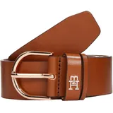 Tommy Hilfiger Damen Gürtel Essential Effortless 3,5 cm mit Dornschließe, Braun (Cognac), 80 cm