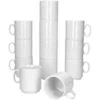 Mambocat Kaffeetasse 0,25 l Weiß 12 St.