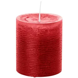 Wiedemann Kerzen Rustik Kerzen Marble durchgefärbte Kerzen Rubin Rot 130 x 78 mm, 1 Stück