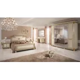 Schlafzimmer Set Design Modern Luxus Möbel Bett 2x Nachttisch 7 tlg. Italien Neu