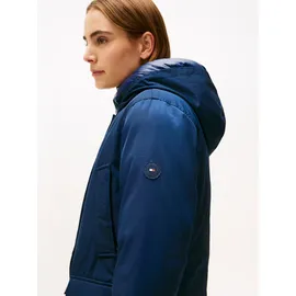 Tommy Hilfiger Padded NYLON REG Parka Damen, Gr. M (38), blau (Dark night navy), Web, Obermaterial: 59% Baumwolle, 41% Polyester, unifarben, Mäntel Wintermantel
