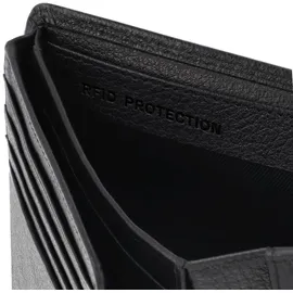 Redolz Leather Essentials Wallet Side Flap 8CC Herren Geldbörse schwarz