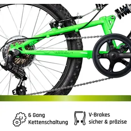 Galano FS180 20" RH 31 cm schwarz/grün 6-Gang V-Brakes