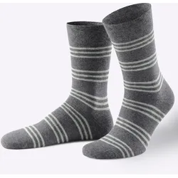 Socken WÄSCHEPUR, Herren, Gr. 1, bunt (farbig, sortiert), 80% Baumwolle, 18% Polyamid, 2% Elasthan, Socken