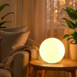 Tectake Kugelleuchte Luminous Globe, mit LED-Beleuchtung, 12 W inklusive Erdspieß