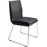 K+W Komfort & Wohnen Esszimmerstuhl "Creso", 50x88x55 cm, Leder Longlife Bronco: Metall, schwarz (nero), Küchenstühle (84960640-0)