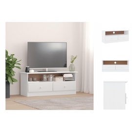 vidaXL TV-Schrank mit Schubladen ALTA Weiß 100x35x41 cm Kiefernholz